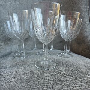 VTG Cristal D'Arques Diamant Claret Stemmed Wine Glasses Set Of 8 Made In France